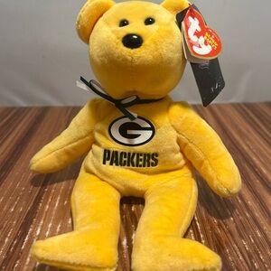 GREEN BAY PACKERS the NFL Football Bear 8" Tags New Ty Beanie Babies Retired